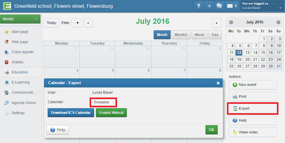 Add Timetable To Your Calendar Application Google Calendar Outlook 