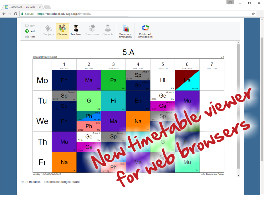 Asc timetable full